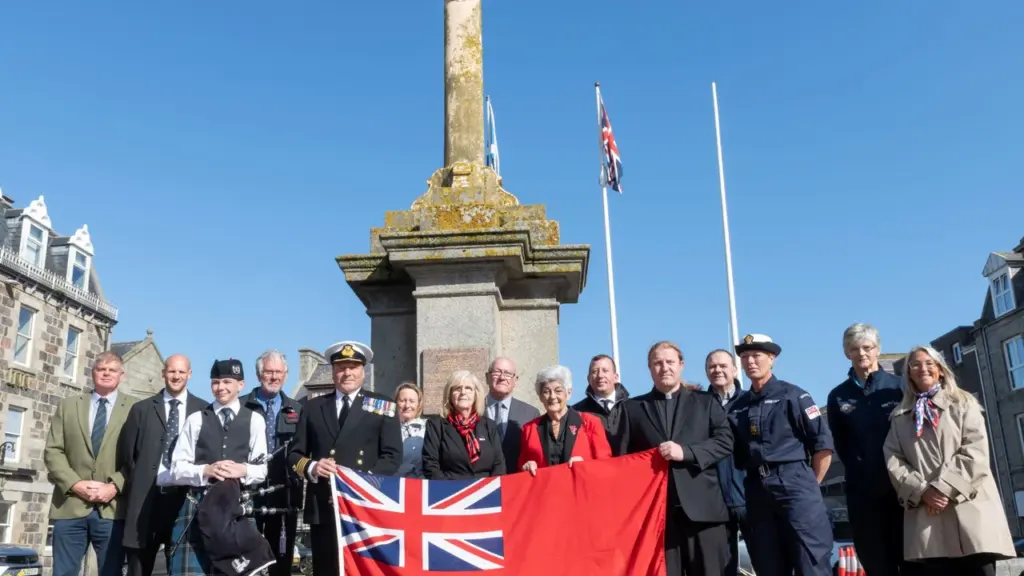 Fraserburgh gathers for a Merchant Navy Day tribute